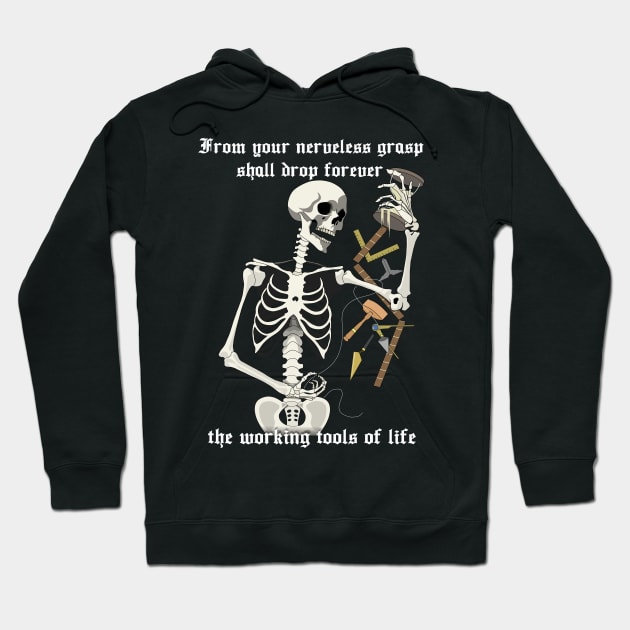 Masonic Working Tools Skeleton Hoodie by Limit Break Merch